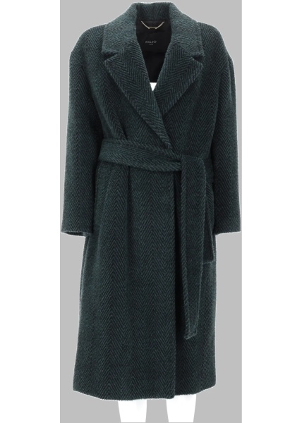 Trenciuri Paltò Cappotto In Alpaca E Lana Con Cintura