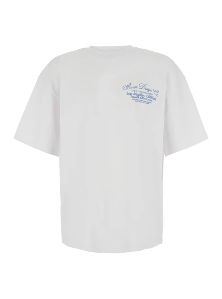 Tricou AMIRI alb din bumbac cu imprimeu fata-verso