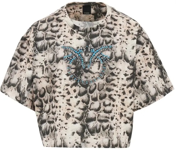 Tricou Animalier print cropped T-shirt