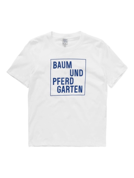 Tricou Baum und Pferdgarten alb