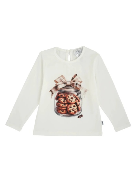 Tricou Biscuit T-shirt with beige check bow