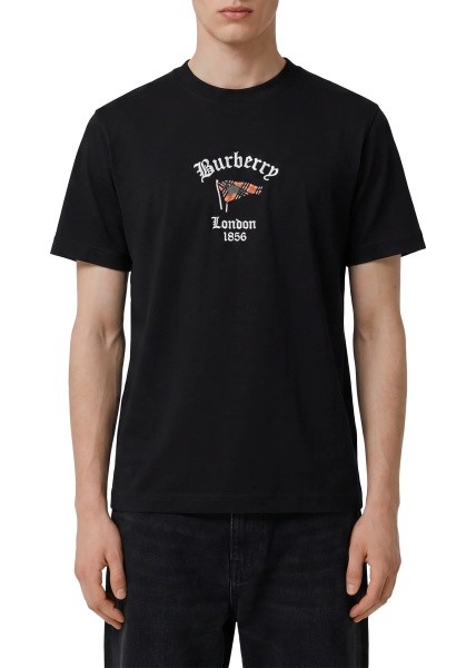 Tricou Cotton T-Shirt With Check Flag