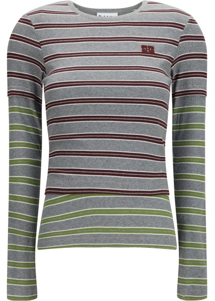 Tricou Double-sleeve striped cotton T-shirt