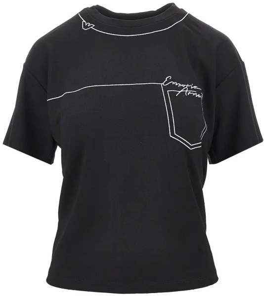 Tricou Embroidered interlock jersey T-shirt