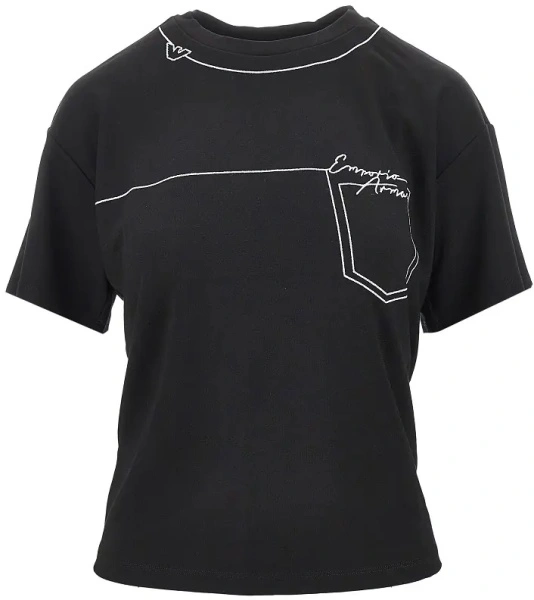 Tricou Emporio Armani negru din jerse