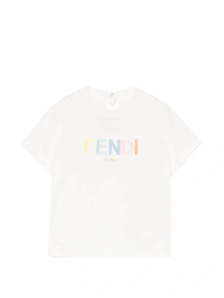 Tricou Fendi alb din elastan si polyester