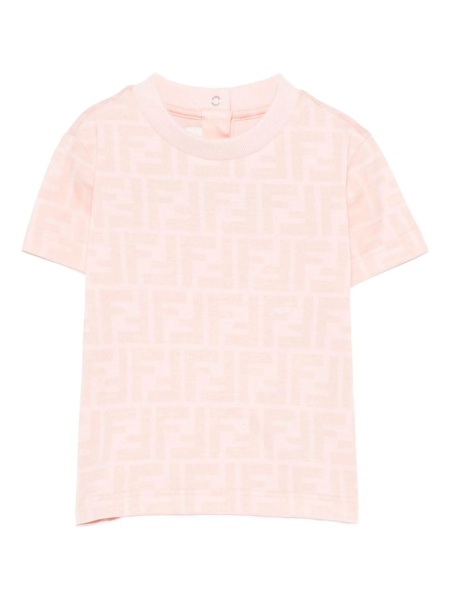 Tricou Fendi roz din bumbac
