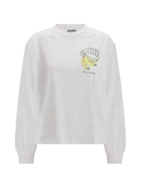 Tricou Ganni alb