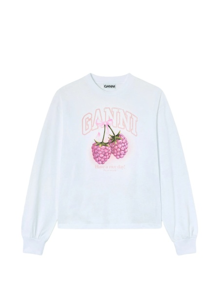 Tricou Ganni alb