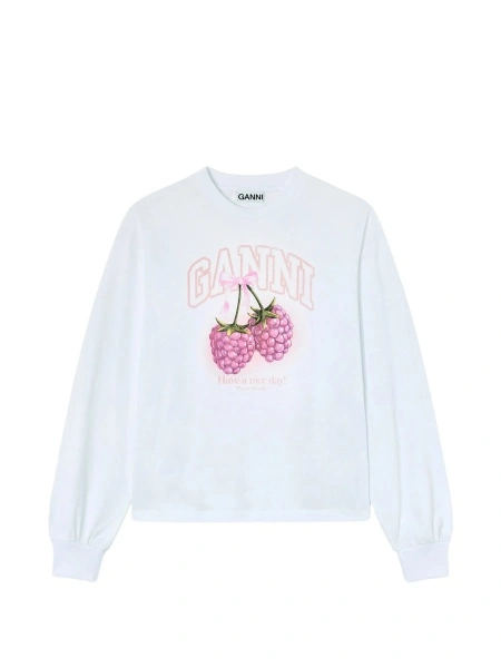 Tricou Ganni alb
