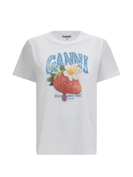 Tricou Ganni alb