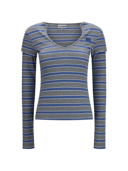 Tricou Ganni gri