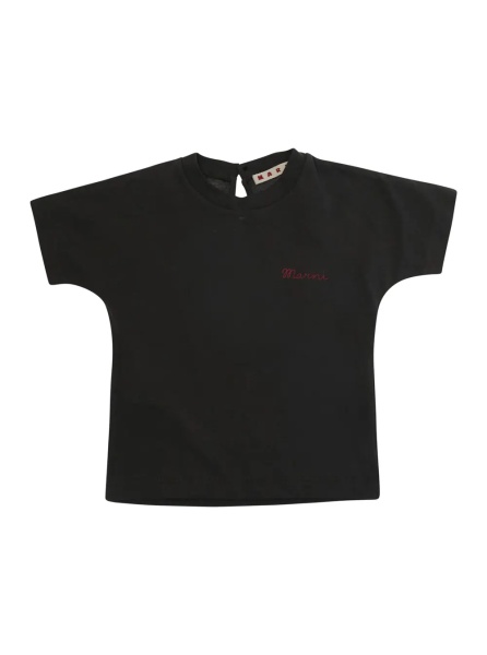 Tricou Grey T-shirt with logo lettering on the front in cotton baby