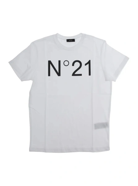 Tricou N°21 Kids alb din bumbac
