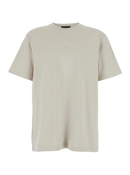 Tricou NISO Gray T-Shirt with Round Neck in Cotton for Men