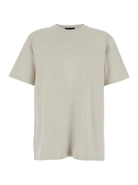 Tricou NISO Gray T-Shirt with Round Neck in Cotton for Men