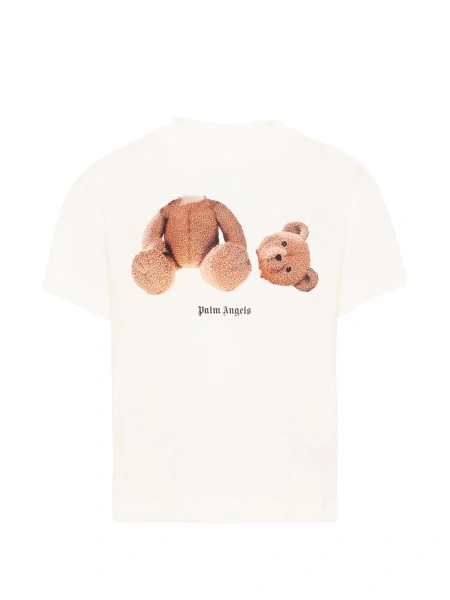 Tricou Palm Angels alb din bumbac