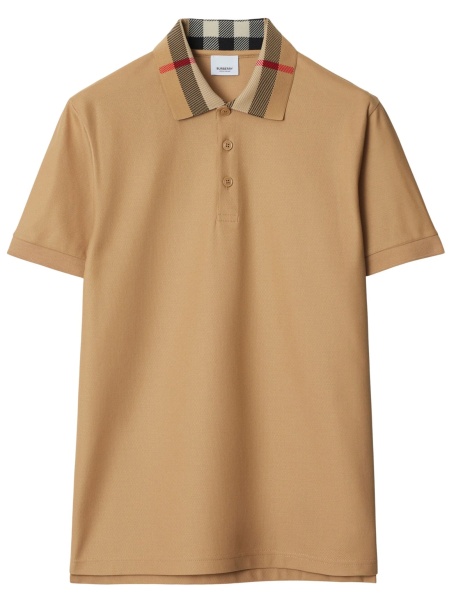 Tricou Polo Burberry vintage check neutru