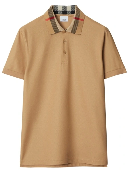 Tricou Polo Burberry vintage check neutru