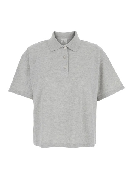 Tricou Polo Grey Short Sleeve Polo in Cotton Man