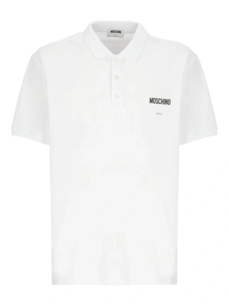 Tricou Polo Moschino alb