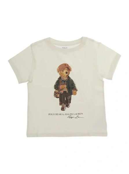 Tricou polo Ralph Lauren bej din bumbac