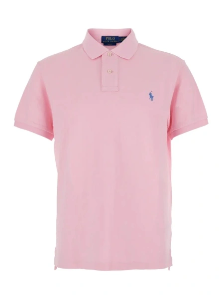Tricou polo Ralph Lauren roz din bumbac