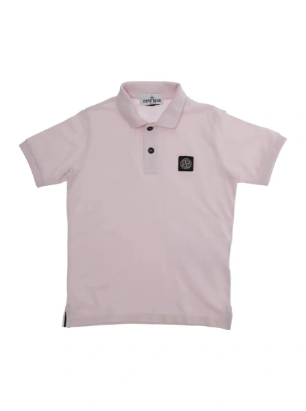 Tricou polo Stone Island roz din bumbac