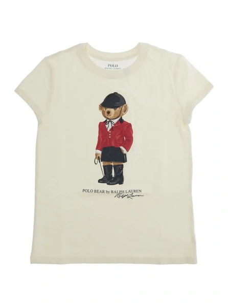 Tricou Ralph Lauren bej din bumbac