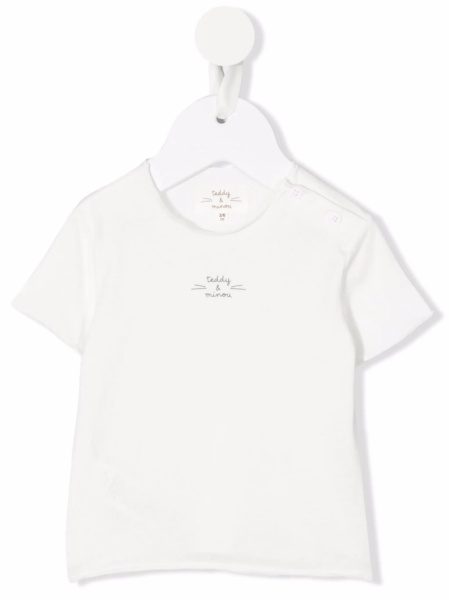 Tricou TEDDY & MINOU alb