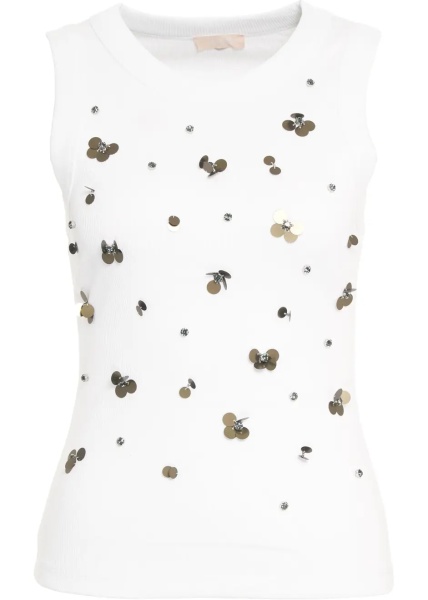Tricou Top with appliqués