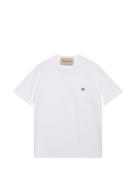 Tricou Valentino Garavani alb din bumbac