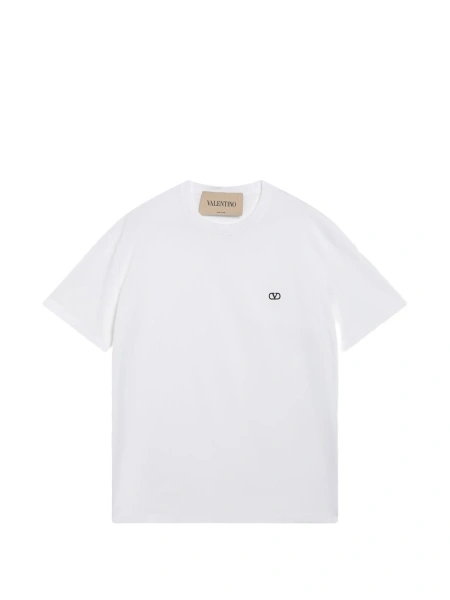 Tricou Valentino Garavani alb din bumbac