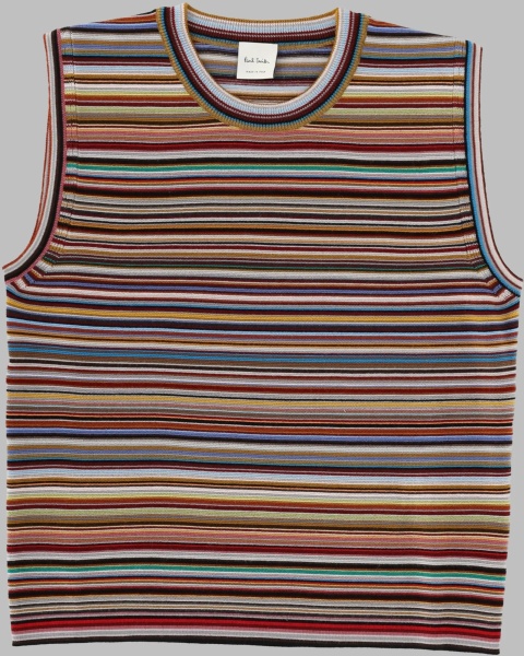 Vesta Maglia Smanicata "Signature Stripe"
