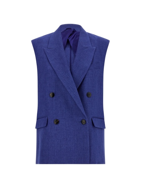 Vesta MaxMara Studio albastra din in