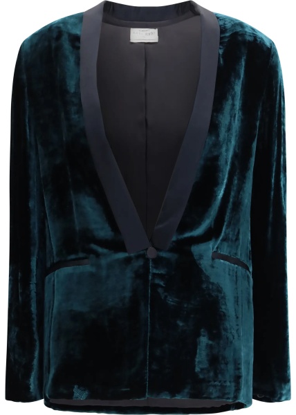 Vesta Moiré velvet tuxedo Jacket