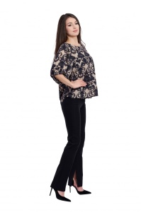 Bluza dama 939 - Negru/Bej - Img 4