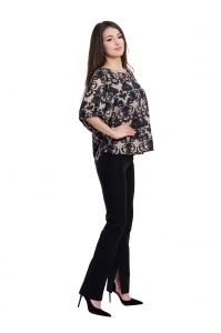 Bluza dama 939 - Negru/Bej - Img 4