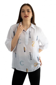 Camasa dama 1117 - Alba - Img 1