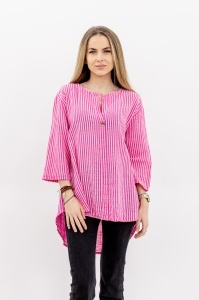 Camasa dama asimetrica, Roz, One Size