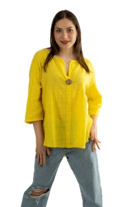 Camasa dama uni, Galben, Oversize