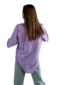 Camasa dama uni, Lila, Oversize - Img 2