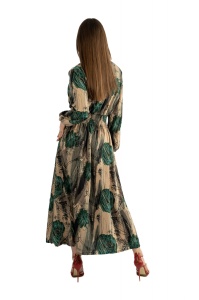 Rochie dama 2366 - Bej/Verde - Img 2