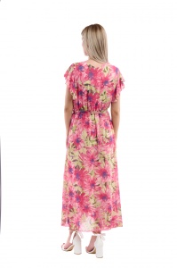 Rochie dama 2372 - Roz/Verde - Img 2