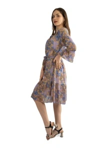 Rochie dama 830 - Mov/Bej - Img 2