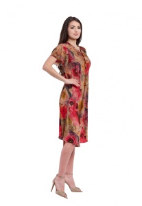 Rochie dama 914 - Bej/Rosu - Img 3
