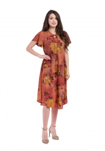 Rochie dama 914 - Caramiziu/Galben - Img 3