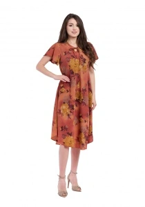 Rochie dama 914 - Caramiziu/Galben - Img 3