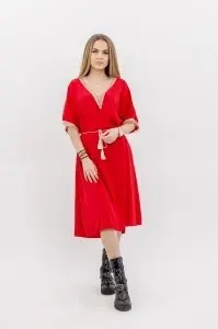 Rochie dama cu snur, Rosu, One Size