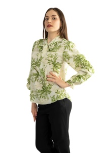 Bluza dama 820 - Crem/Verde - Img 4